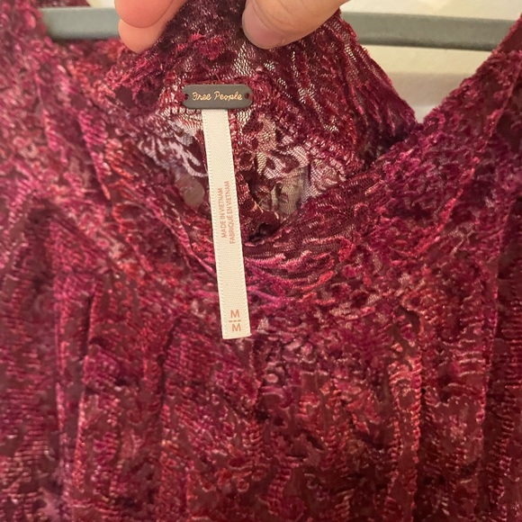 Burgundy Bell Sleeve Shirt - Picture 4 of 5